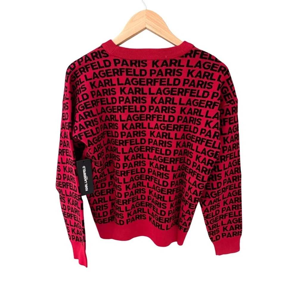 Karl Lagerfeld Paris Logo Signature Crewneck Sweater NWT Size S - Picture 5 of 9
